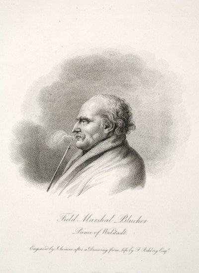 Field Marshall Blucher, Prince of Walstadt, Engraved by J. Swaine, pub. J. Farrer, 1815 by Frederich Rehberg